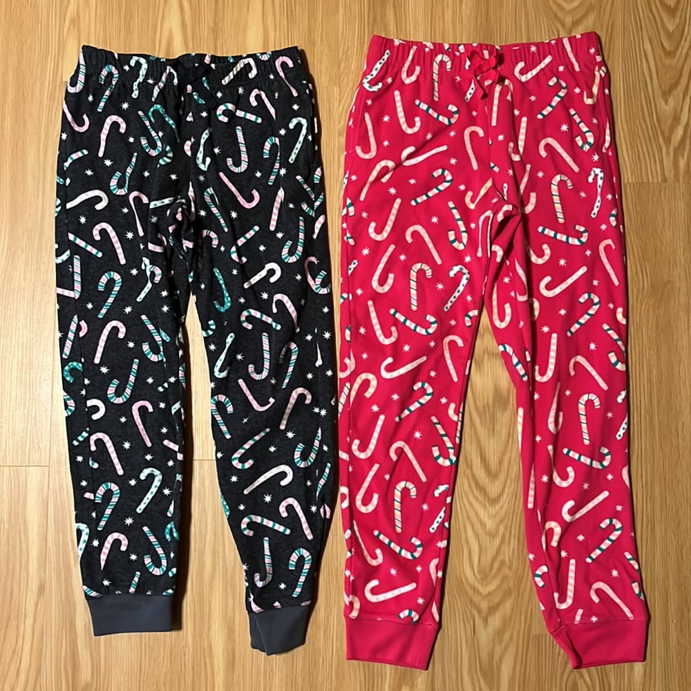 Lot of 2 Old Navy Fleece Pajama Pants, size Girls L 10-12